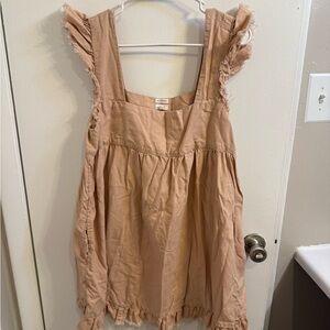 Aerie Tan Ruffle Dress